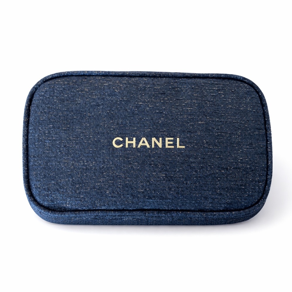 NEW Chanel beauty cosmetic bag Denim Limited Edition
